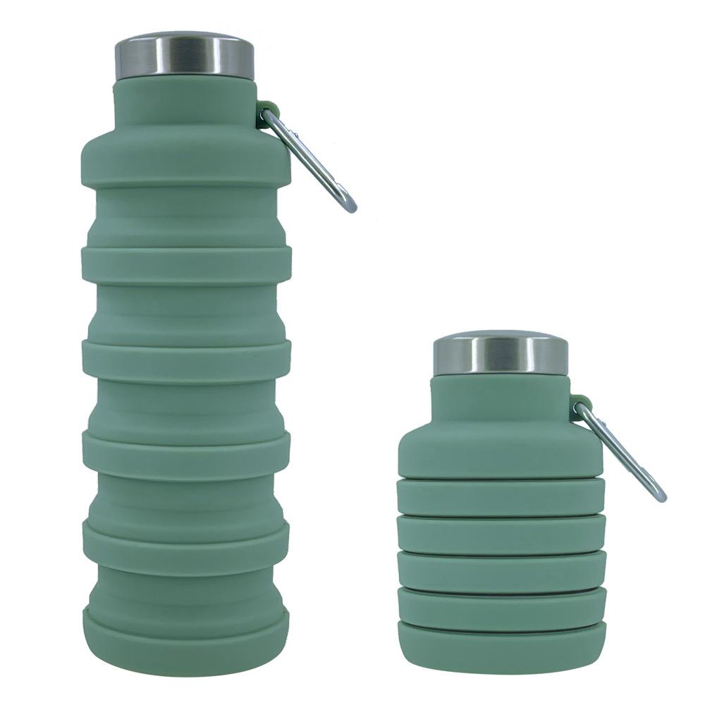500ml Collapsible Water Bottle Portable Leakproof Reusable Telescopic Cup Travel Water Bottle for Camping Hiking Traveling