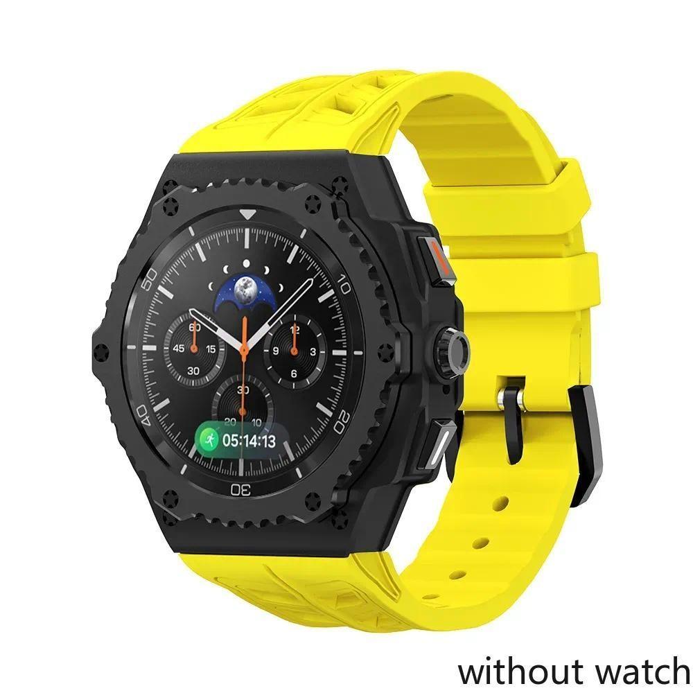 Luxury Mod Kit Alloy Metal Case For Samsung Watch 8 Classic 46mm Rubber Band For Galaxy Watch 8 Classic 46mm Kit Accessories