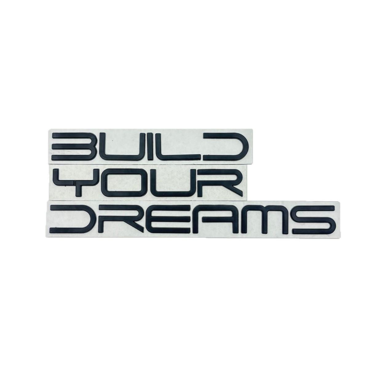 

BYD Metal Logo Car Body Sticker - Dream Letter Decoration for Tang Song Qin Models чорний