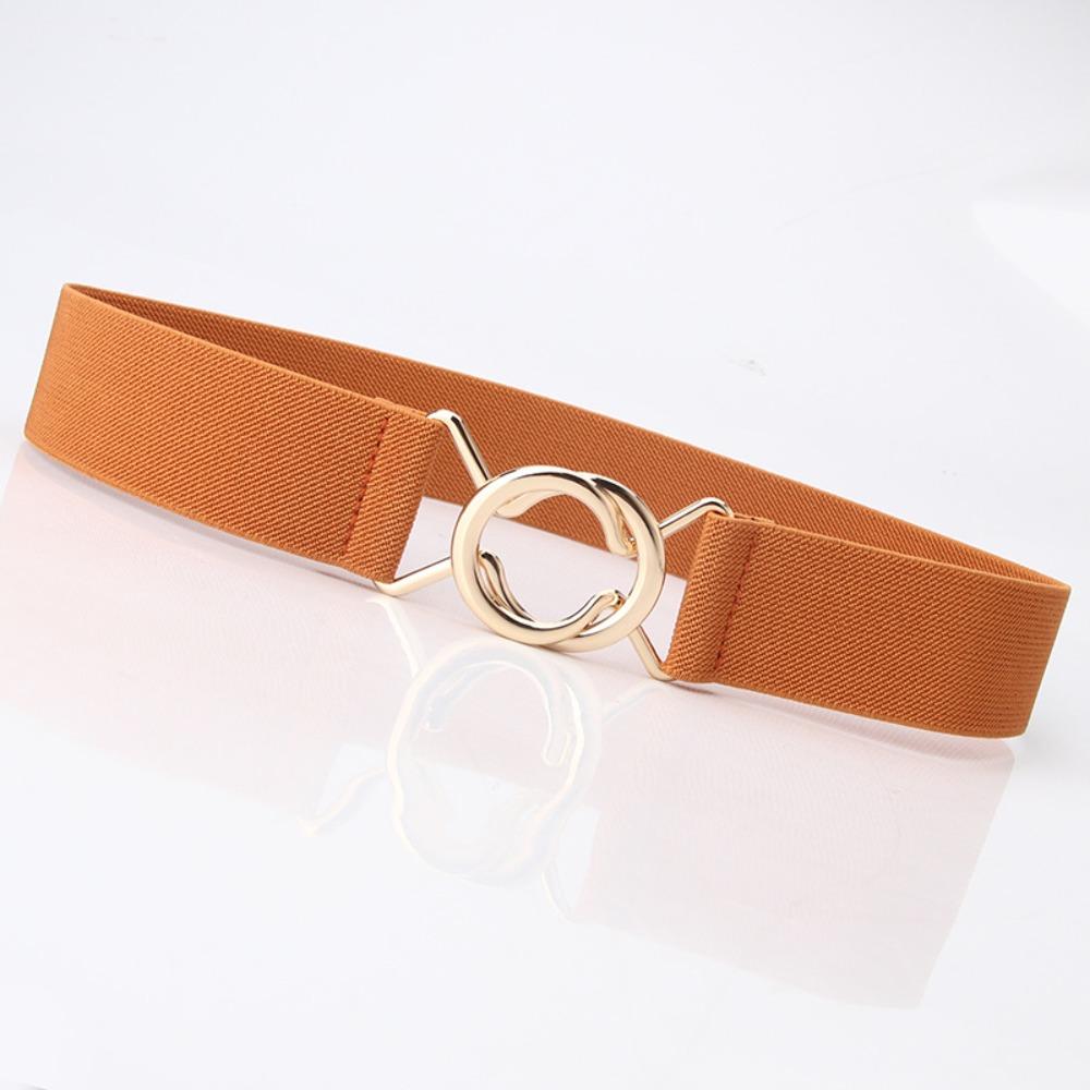 Adjustable Elastic Belt Versatile Metal Buckle Belt Casual Waist Belt  for Women