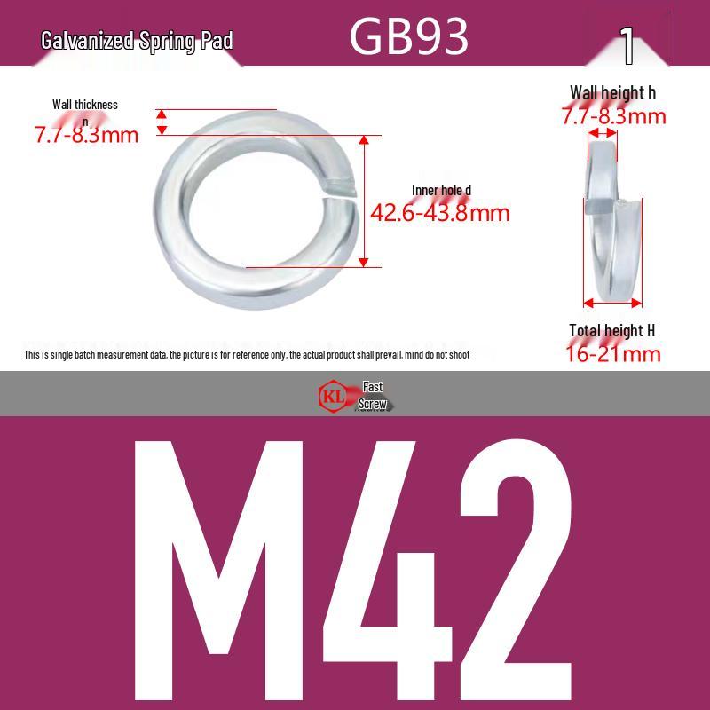 Galvanized Hex Nuts, Flat Washers, Spring Washers in M2-M48, Blue and White Zinc Coated