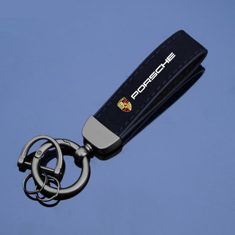 

High-quality Car Keychain Key Decoration Ring Pendant For Porsche Cayenne Panamera Macan 911 718 Taycan Boxster Cayman 918 Pajun чёрный