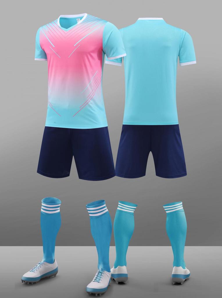 Fußball-Trikotset, Trainingsanzüge für Herren und Damen, Kurzarm, Schnelltrocknend, Für Schüler, Kinder-Fußballuniformen, Sport Grundschule S