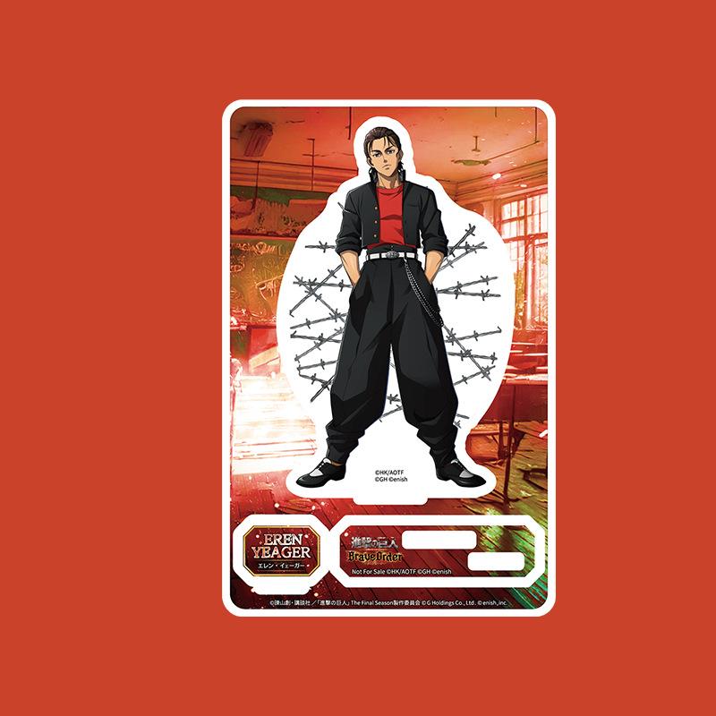 Attack On Titans Japanese Anime Peripherals Acrylic Stand With Background Collectible Desk Ornaments Creative Birthday Gifts