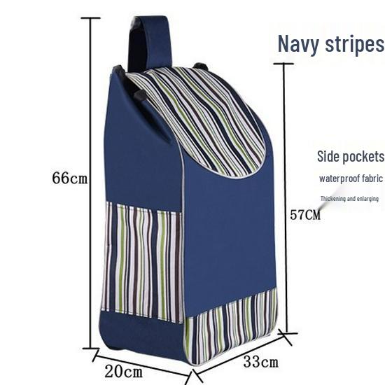 Waterproof Oxford Cloth Shopping Cart Bag – Thickened, Portable, and Durable Handcart Bag