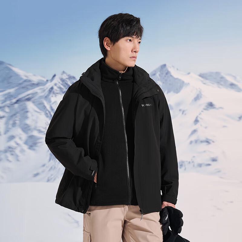 TOREAD Men's 3-in-1 Outdoor Warm Shell Jacket with Fleece Liner
