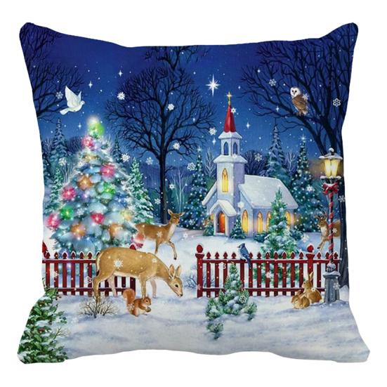 

Рождественская наволочка, удобная декоративная, трудно выцветающая, полезная рождественская тема, наволочка с узором, фестиваль для повседневной жизни