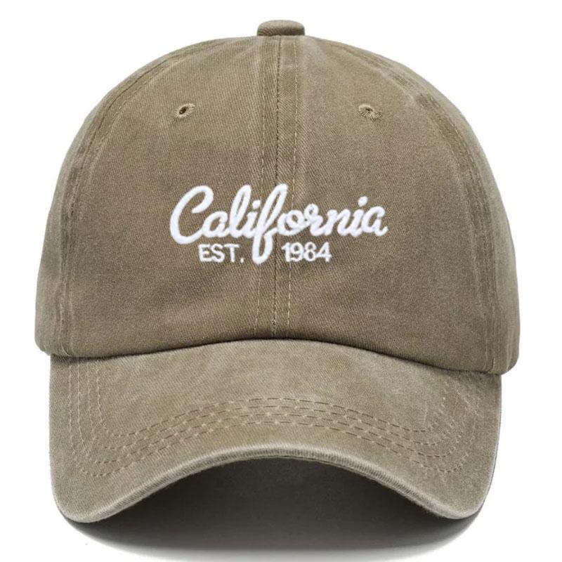 

Cotton Baseball Cap California Embroidered Unisex Vintage Washed Snapback Hat Casual Dad Hat For Men Women Fashion Streetwear