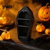 Compact Shelf for Miniature Figures Gothic Coffin-Shaped Jewelry Storage Box, 3D Printed Mini Casket Ring Box Trinket Holder, Halloween Spooky