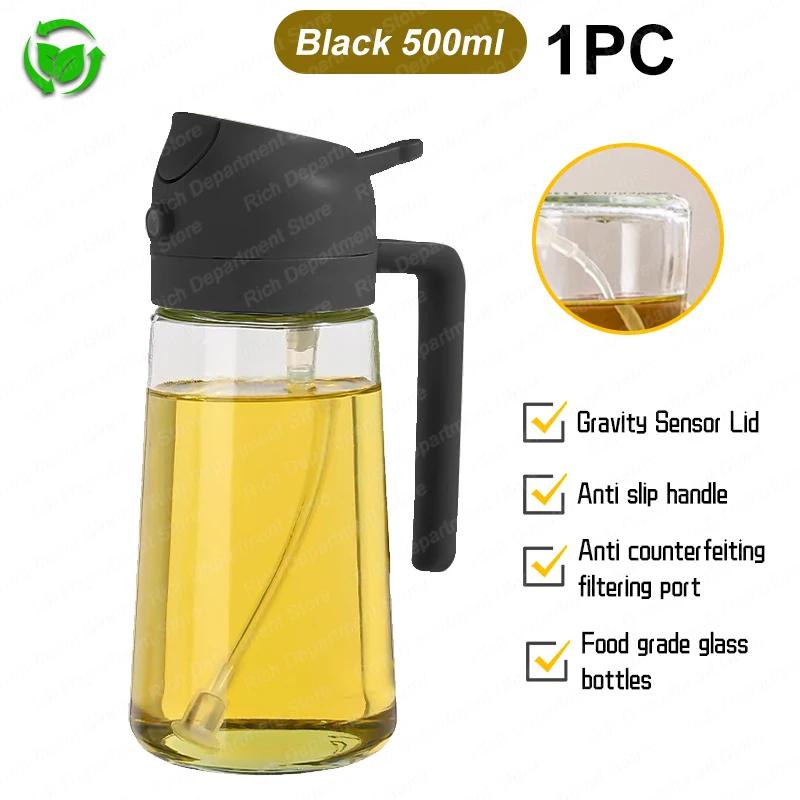 2in1 500ml Plast Spruta Oljespruta Flaska Spruta Oljedispenser Oljekanna Kryddställ BBQ Kök Bakning Rostning Picknick Köksredskap
