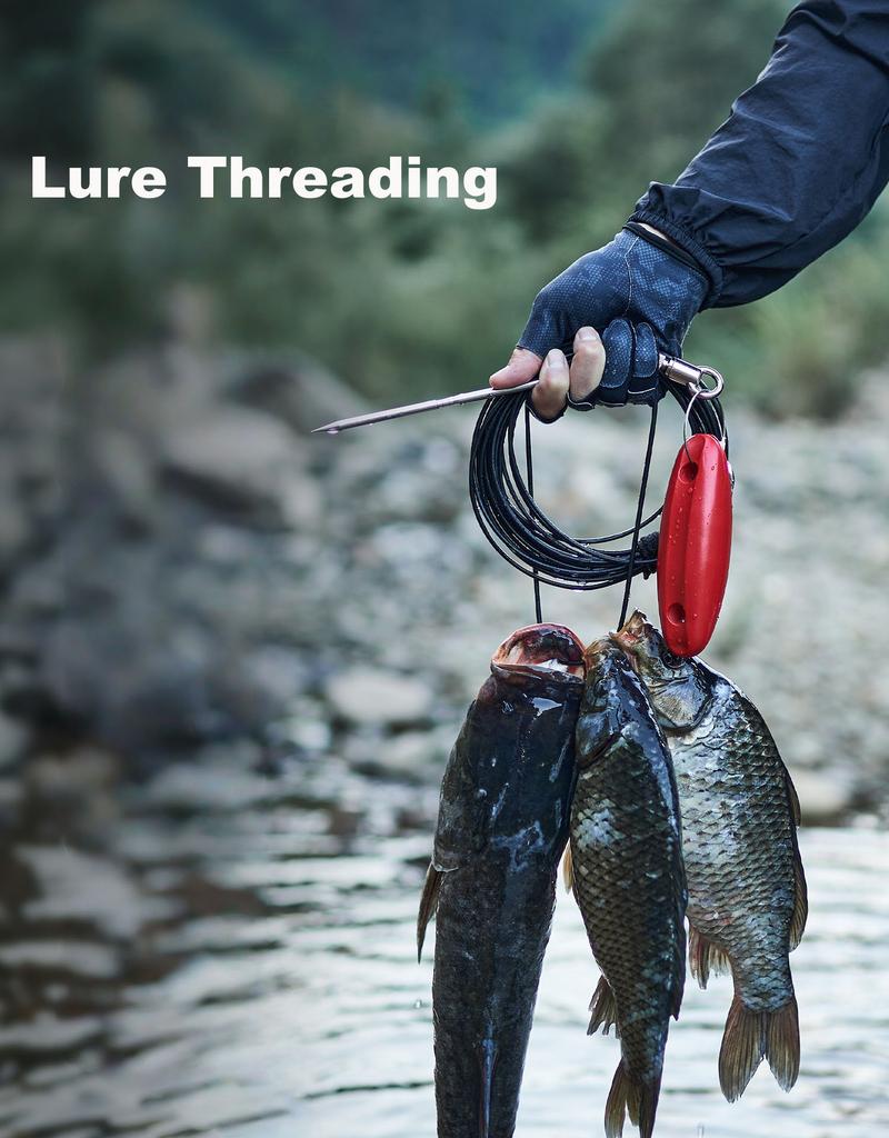 5m Outdoor Luya Fishing Rope Live Fish Buckle Fish Locker Stainless Steel Ribbon Float Fishing Supplies