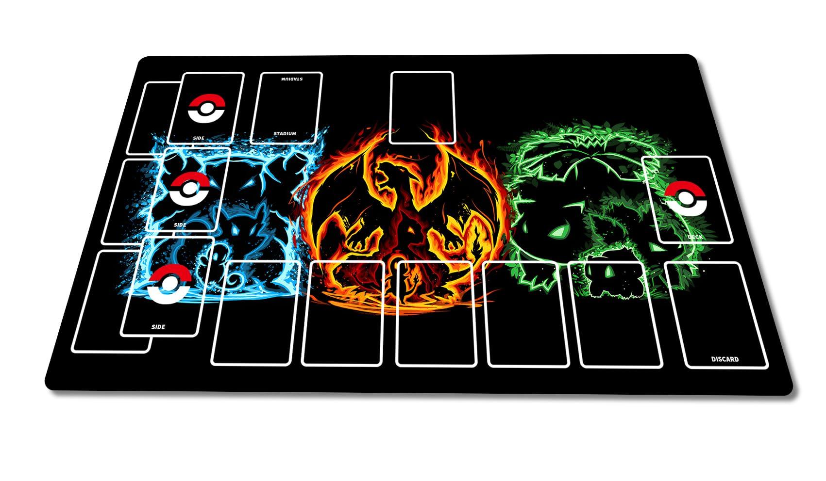 

играть полностью прошитый резиновый играть подходит для хранения карт для игры в карты Pokemon карточная игра коврик без бренда, коврик, коврик, нескользящий в комплекте, 6035см,