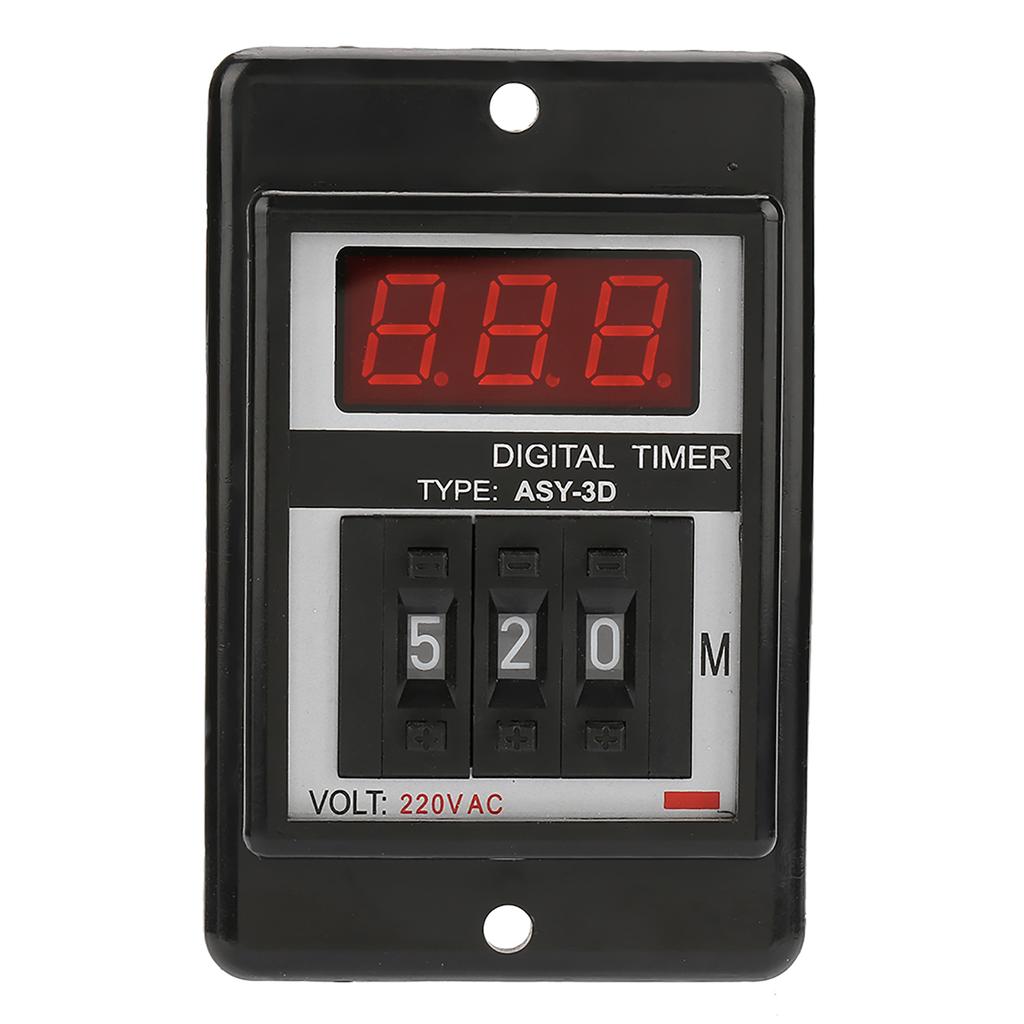 AC 220V Delay On Timer Relay Digital Display Time Relay 0199 Minutes 8 Pins ASY3D