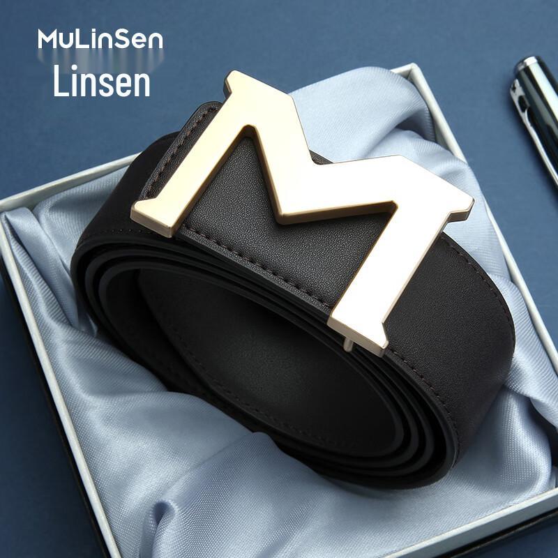 

MULINSEN Men s Automatic Buckle Leather Belt 110cm