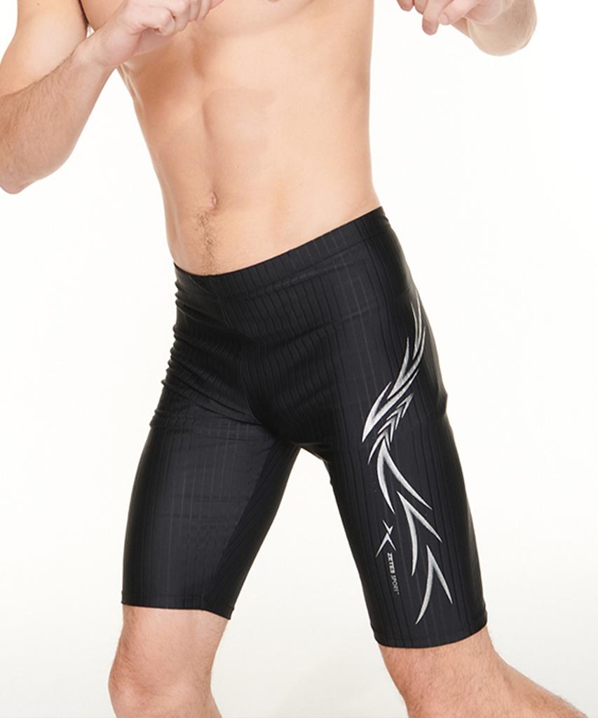 Jeteseu Men'S Easy Fit Knee-Length Swimsuit Pants Indoor Swimwear M_3A952