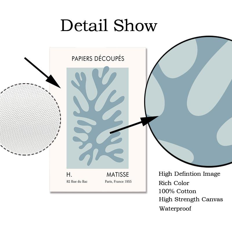 Abstrakt Matisse Girl Korall Färgglada Löv Nordiska affischer och tryck Modern väggkonst Canvasmålning Vardagsrum Heminredning