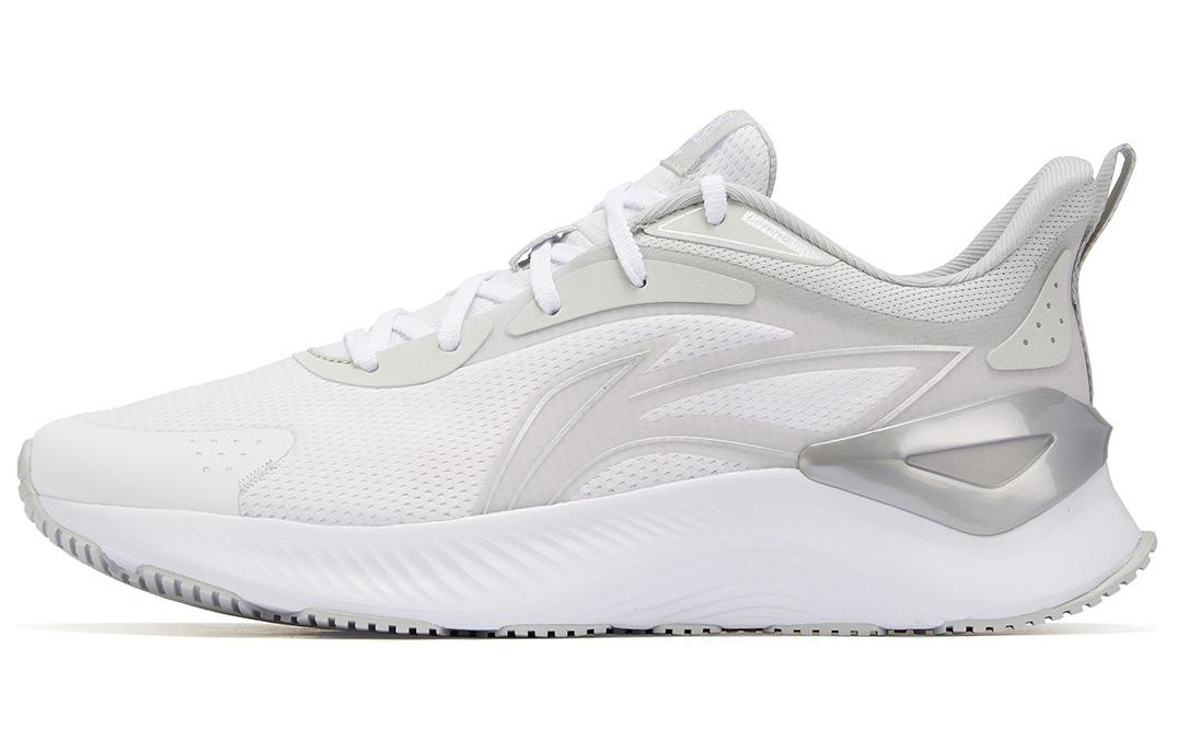 Li Ning YueYing 3.0 Амортизирующие износостойкие дышащие низкие спринтерские беговые кроссовки мужские Белый Серый ARHU023-4 43