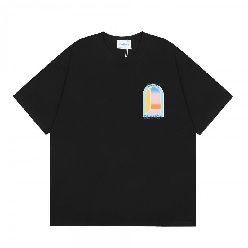 Casablanca Short Sleeve T-Shirt Men Women 2025 Casual Cotton Tee Breathable Antibacterial Loose Fit