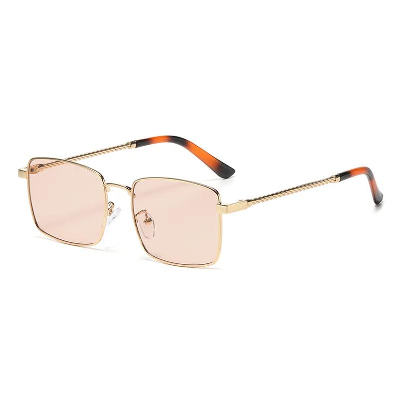 European American Threaded Leg Metal Frame Sunglasses UV Resistant Strong Light Resistant Driving Glasses Fashion