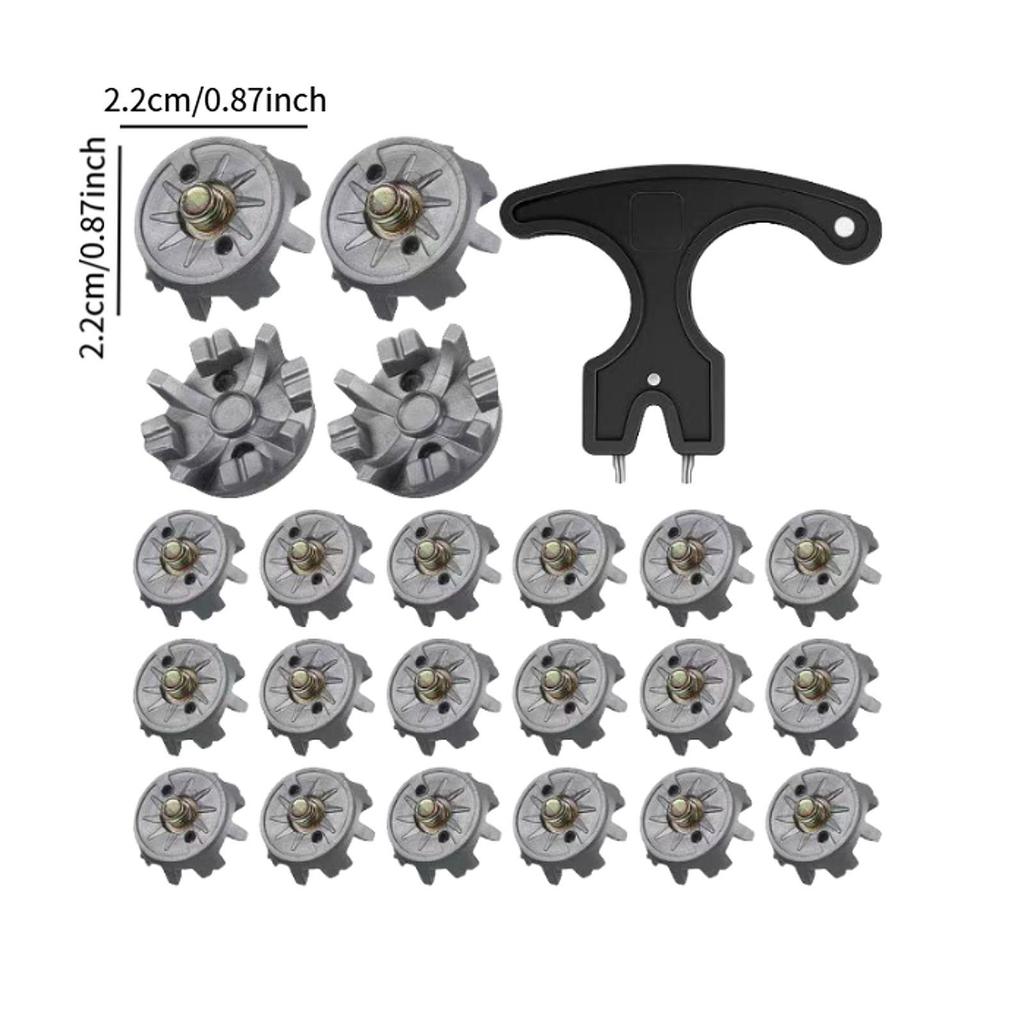 30 Pieces Golf Shoe Spikes Non-Slip Replacement Tips for Sports Shoes Made of Material And