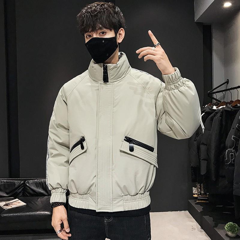 Mens Lightweight Winter Down Jacket Short Style Warm Puffer Coat Youth Casual Wear