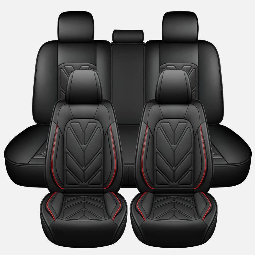 Full Set Car Seats Covers For Nissan Luxury Leather Car Seats Covers Full Set 5-Seats Front Rear Protectors interior Accessories