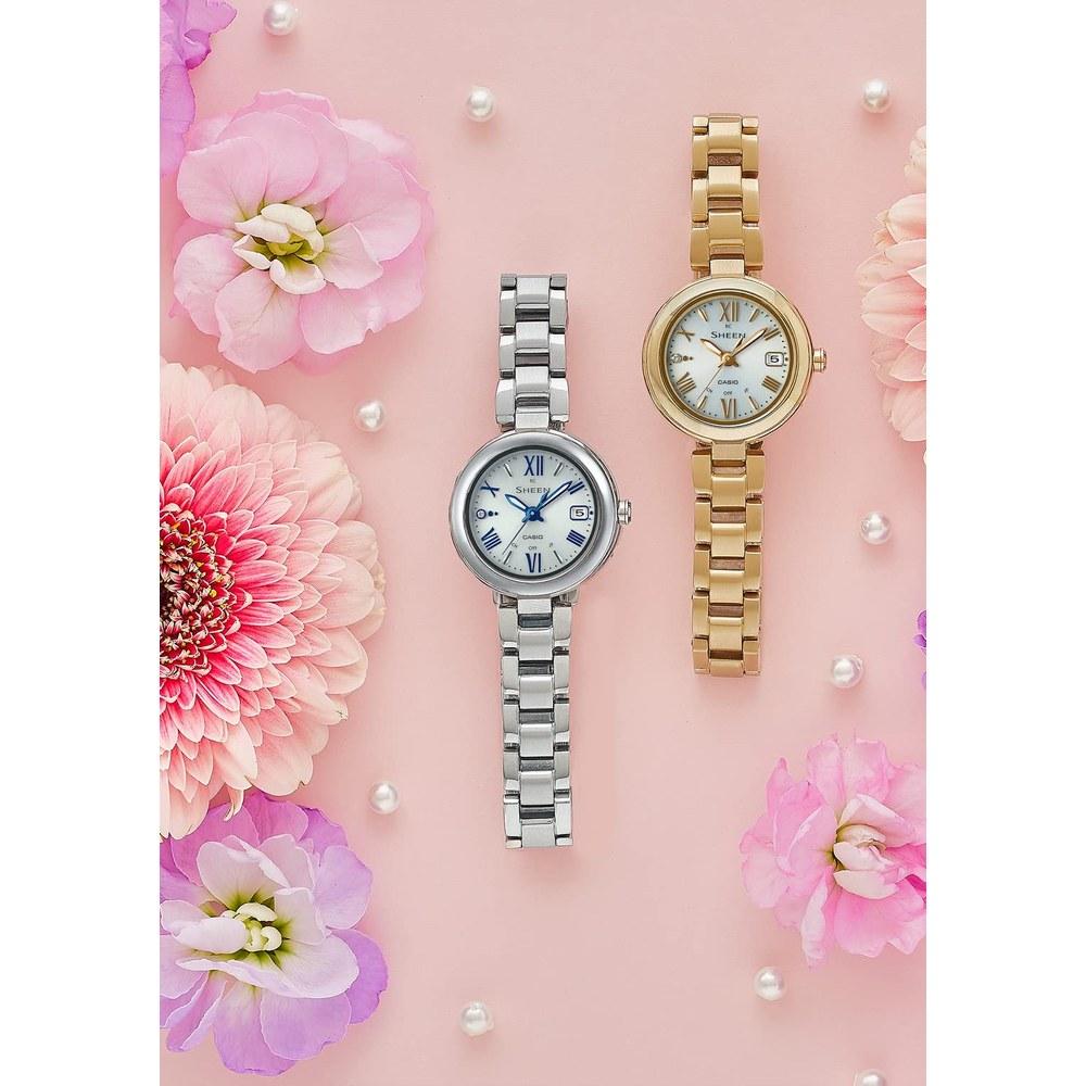 Casio Sheen Radio Controlled Titanium Series SHW-7100TD-7AJF Ladies Silver Wristwatch