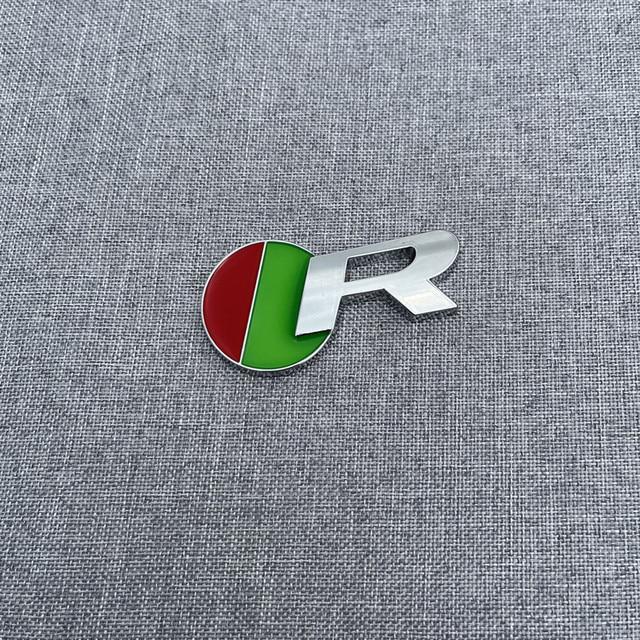 S Logo R Logo for Jaguar XF XE XJL R-SPORT Metal Car Emblem Badge Sports Tail Logo Leaf Plate Sticker