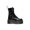 Dr. Martens Leather Round Toe Lace-Up Short Martin Boots Women boots Black 30964001
