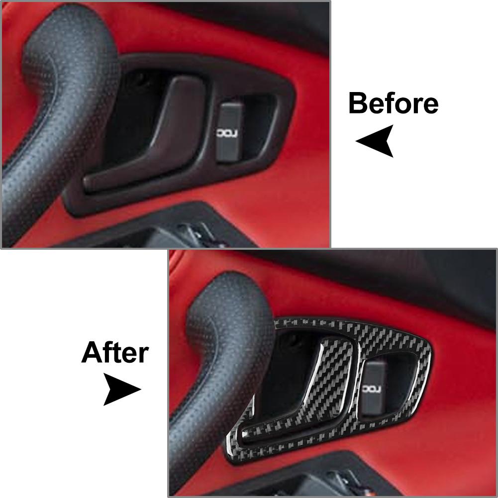 

Carbon Fiber Interior Door Handle Cover Trim Car Accessories For Honda S2000 2004 2005 2006 2007 2008 2009