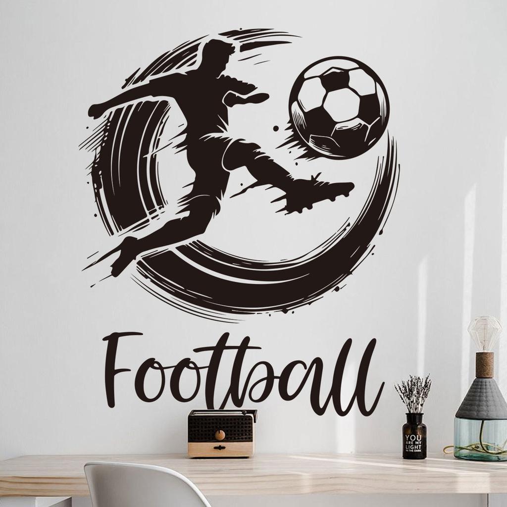 2026 World Cup Football Soccer Wall Sticker Self-Adhesive Removable for Home Party Room Fan Sports Decor