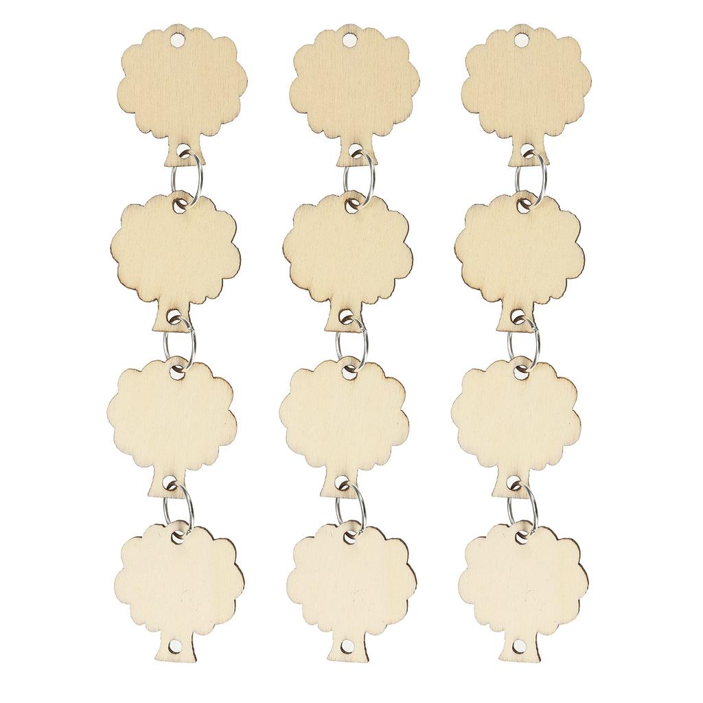 Wooden Leaves 100/200pcs Unfinished Wood Leaves with Holes Blank Wooden Cutouts Ornaments Natural Wood Pieces for Party Craft