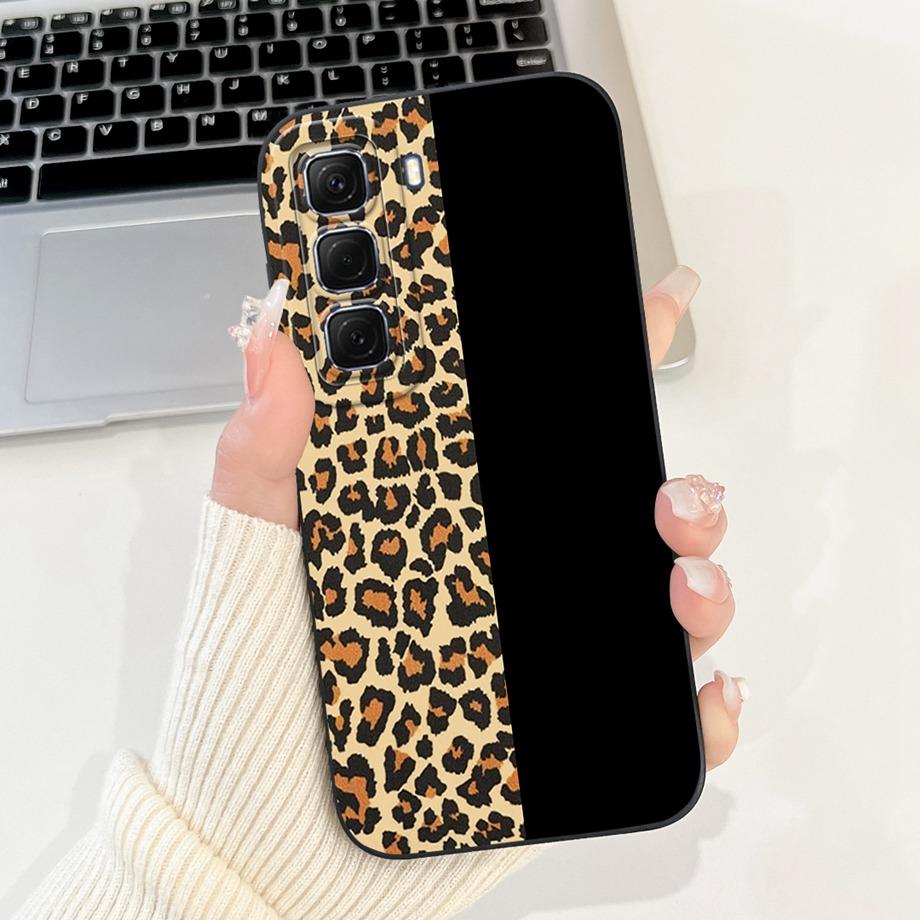 For Infinix Hot 50 50i 4G X6882 X6531 Case Liquid Silicone Soft TPU Back Cover Hot50 Hot50i Phone Funda Gothic Black Night Shell