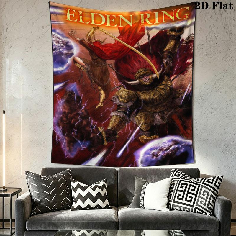Elden Ring Wall Hanging Printed Fabric Blanket Decorative Tapestries for Bedroom Living Room Home Decor