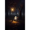 Halloween Ghost Poster Cute Ghost Forest Canvas Printing Poster Wall Art Festival Decoration Painting for Home Living Room Decor