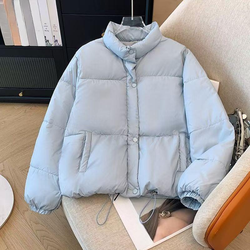 Winter Latest Korean Style Down Jacket for Women Short Comfortable Fit Stand-up Collar Thickened Bread Jacket for Small People