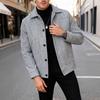 New Solid Color Single-breasted Lapel Woolen Jacket Casual Business Men's Jacket