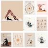 Yoga Liebhaber Posen Verschiedene Professionelle Bewegungen Kaffee Katze Poster Druck Wandkunst Bilder Leinwand Malerei Zimmer Heimdekor