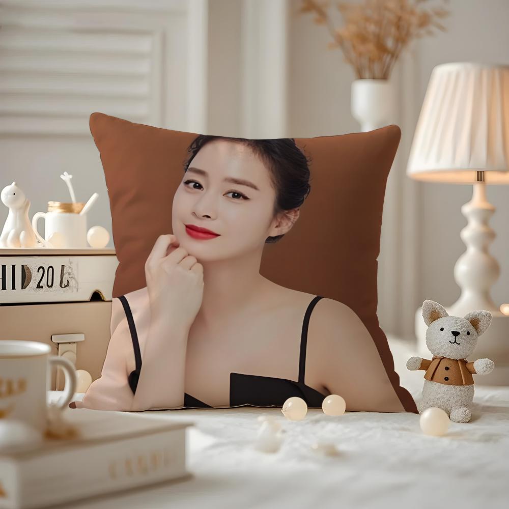 Kim Taehee Actress Cushion Cover Pattern Printed Pillowcase For Living Room Sofa Cushion Cover & Bedroom Decor