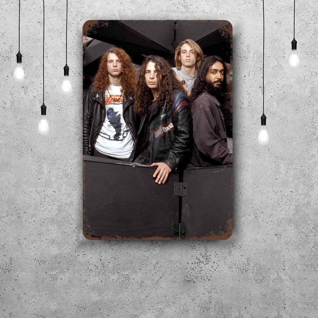Soundgarden Band Vintage Metal Tin Signs Posters Decor Retro Metal Plaque Wall Art Decor for Garage Bar