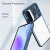 For Samsung Galaxy A56 5G Case TPU + PC Clear Phone Cover with CD-Veins Camera Lens Sliding Lid