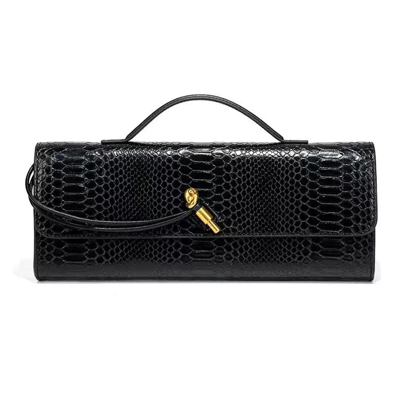 Luxury Design Top-Handle Bag For Women Evening Handbag Long Purse, Crocodile Pattern Crossbody Shoulder Bags Fashionable Outfits