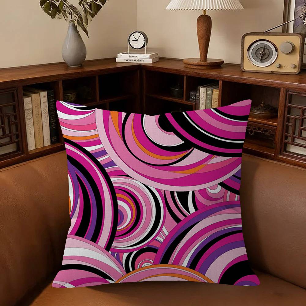E-Emilio P-Pucci Logo Fashion  Cushion Cover Inches Farmhouse Decor Home Throw Pillow Covers for Couch Decorations