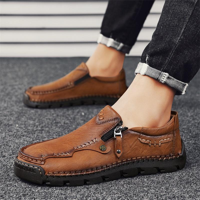 Men Casual Shoes Breathable Loafers Sneakers Fashion Comfortable Flat Handmade Retro Leisure Loafers Shoes Men Shoes