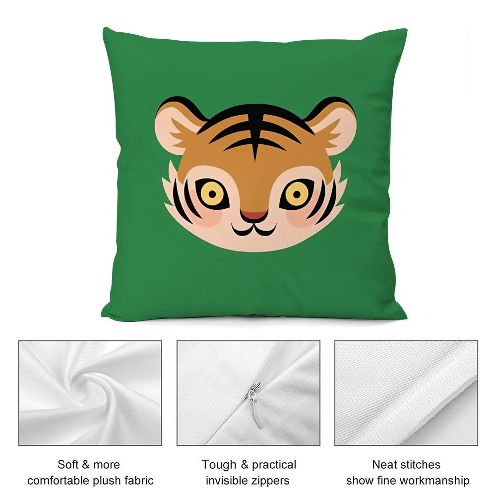 Cute Animal Cushion Cover Soft Plush Fabric DoubleSided Printed Cushion Covers for All Seasons Modern Home Decor