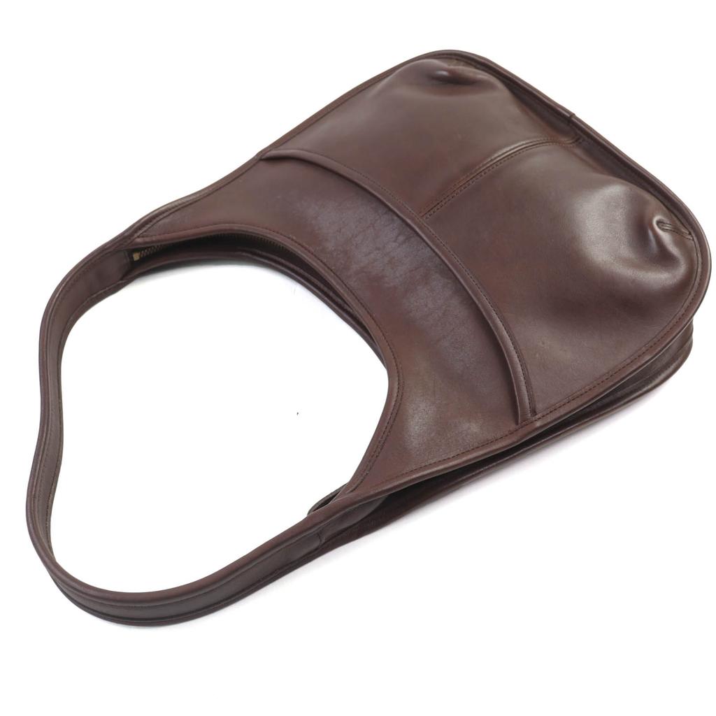 Coach Umhängetasche Ergo Old Globe Halb-Schulter Braun Leder Damen 9033 Gebraucht