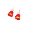 Creative Christmas Mini Wool Hat Earrings - Cute Winter Holiday Decoration