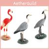 Vibrant Pvc Flamingo Heron Crane Bird Models Stunning Home Decor Collectible Toys