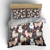 Colorful Llama Floral Bedding Set Bedding Duvet Cover Set Duvet Cover Pillowcases (1 * Duvet Cover 2 * Pillowcases, without duvet insert)