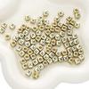 50 pz 6mm Cubo Quadrato Acrilico Fai da Te Perline Lettere Alfabeto A-Z Lettere Inglesi Per Braccialetto Collana Gioielli